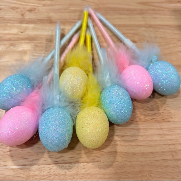 Easter Decorations Colorful Eggs On Sticks - Picture 3 of 7